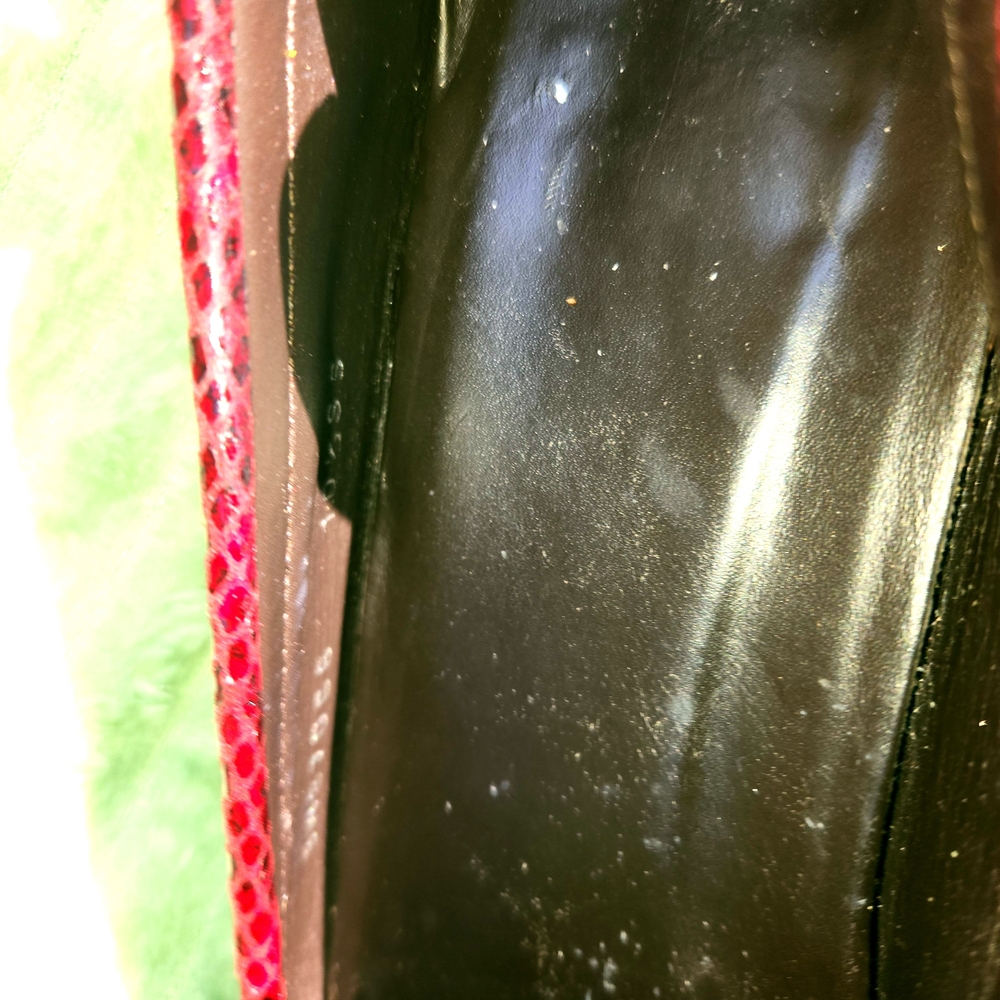 Stuart Weitzman Red Snakeskin Women's Slip-On Loafers w/Glossy Finish Sz. 10.5 - Picture 11 of 16